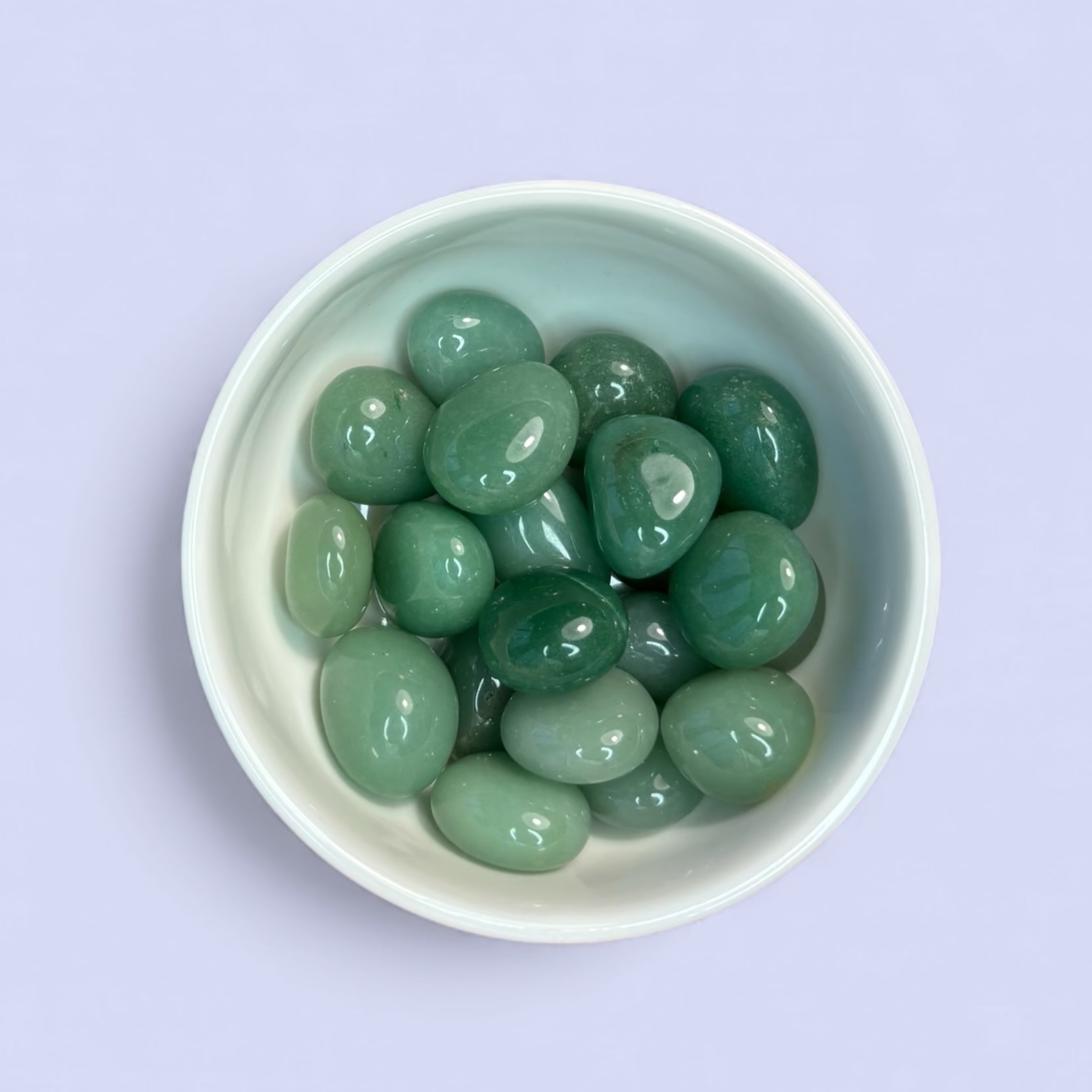 Grön aventurin, trumlad